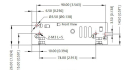 MRS-50-05-H-C strømforsyning 5V, 10A, 50W, drawing, side view
