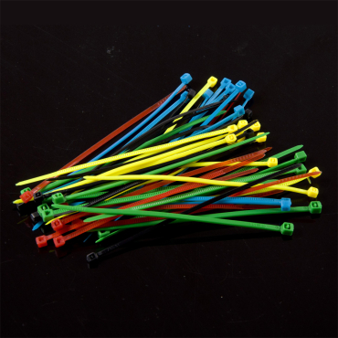 Nylon Cable Tie Set - Five Colors (50PCS)