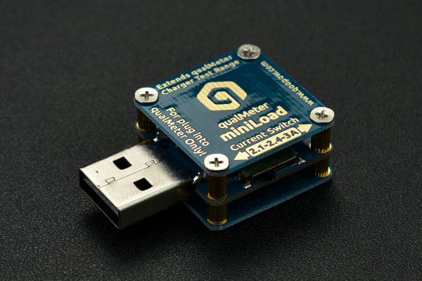 USB Cable and Charger Tester – qualMeter miniLoad, 2.1/2.4/3A Output