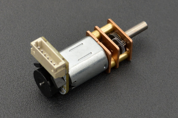 Micro Metal Geared motor w/Encoder – 6V 530RPM 30:1