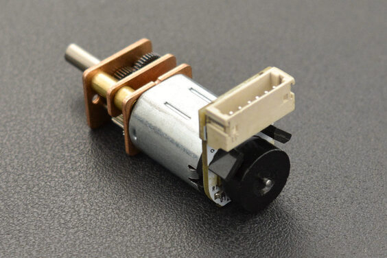 Micro Metal Geared motor w/Encoder – 6V 530RPM 30:1