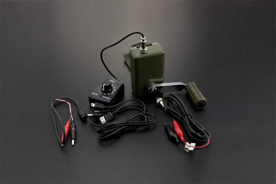 Portable Hand Crank Power Generator with Voltage Regulator