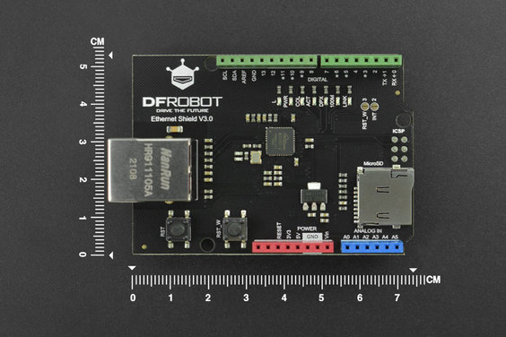 DFRduino Ethernet Shield V3.0 - W5100S (Support Mega and Micro SD)