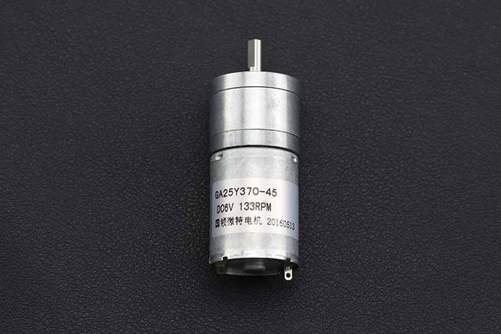 DC Geared Motor, 6V 133RPM 4.5kg.cm, 45:1 Metal Reducer