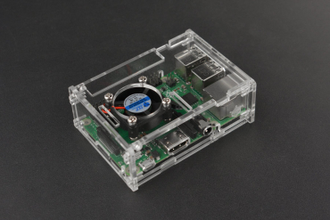Transparent Acrylic Case for Raspberry Pi B+/2B/3B (with fan)