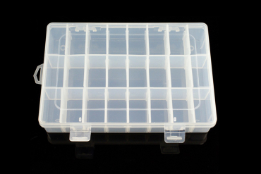 Adjustable Compartment Parts Box - 24 Compartments