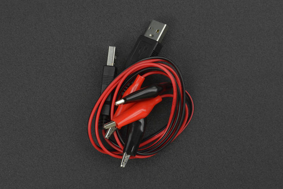 Double Alligator Clip to USB Male Cable Pack