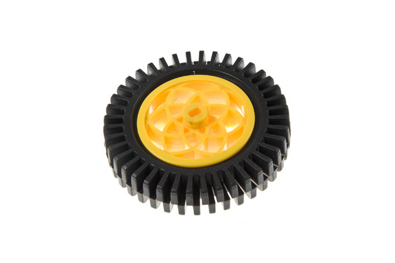 Rubber Wheel, 80mm Diameter, 30mm Width, Servo & Motor