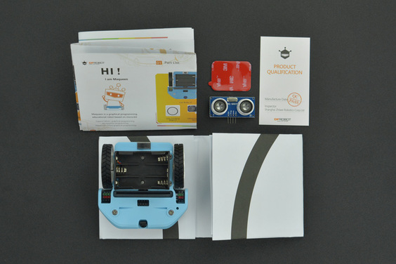 micro: Maqueen Lite with Skin (Blue) - micro:bit Educational Programming Robot Platform