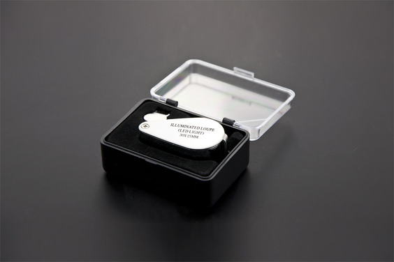 Magnifier Mini Illuminated Loupe, 30X with LED Lights