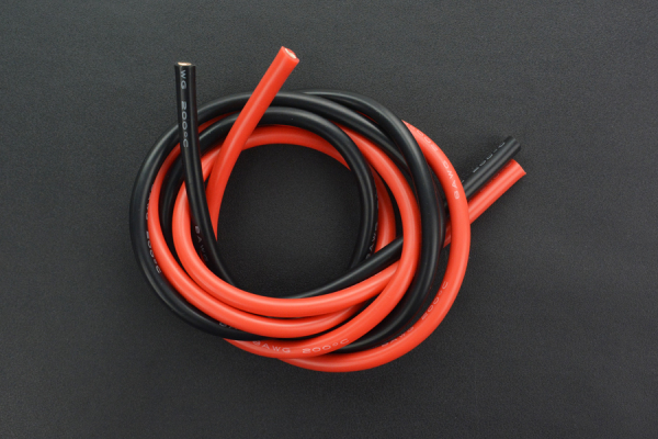 High Temperature Resistant Silica Gel Silicone Wire (8AWG 10mm2 1m Red & Black)