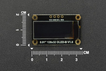 Fermion: Monochrome 0.91” 128x32 I2C OLED Display (Breakout)