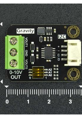 DFR0971, I2C DAC Module 2-Channel 0-10V, 3.3V-5V, Short-Circuit Protection