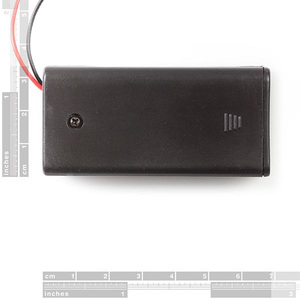 Battery Holder 2xAA with Cover and Switch