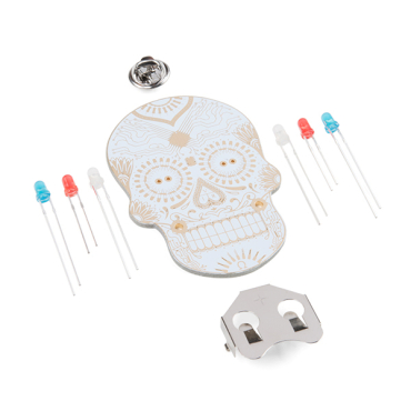Day of the Geek - Soldering Badge Kit (White with Copper Trace)