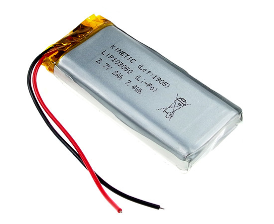 Lithium-Ion polymer battery - 3.7V, 2000mAh, rechargeable, lang