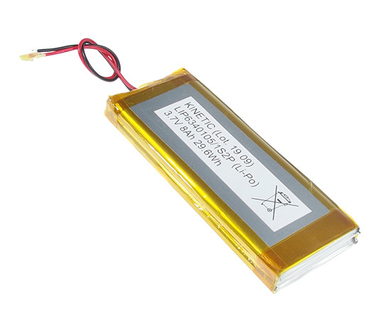 Lithium-Ion polymer battery - 3.7V, 8000mAh, rechargeable