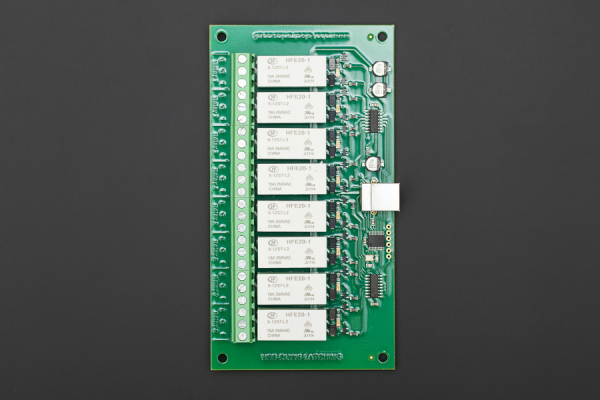 8 Channel Relay Module (USB-RLY16L, Low Power Version, Up to 16Amp)