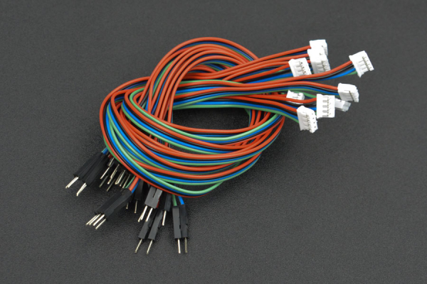 Gravity: 4Pin PH2.0 to DuPont Male Connector I2C/ UART Cable Pack (30cm)