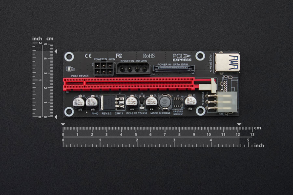 PCIex1 to PCIex16 Graphics Card Extension Board (Compatible with LattePanda Sigma)