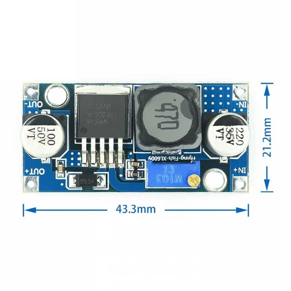 XL6009 DC-DC Adjustable Boost_massure_view