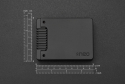 Aluminum Case NEO 5 BRED with Built-in Cooling Fan, Compatible with Raspberry Pi 5