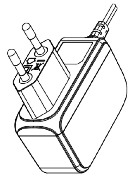 9V, 2A, 18W Strømforsyning Drawing bottom view, MW POWER ER18W09V