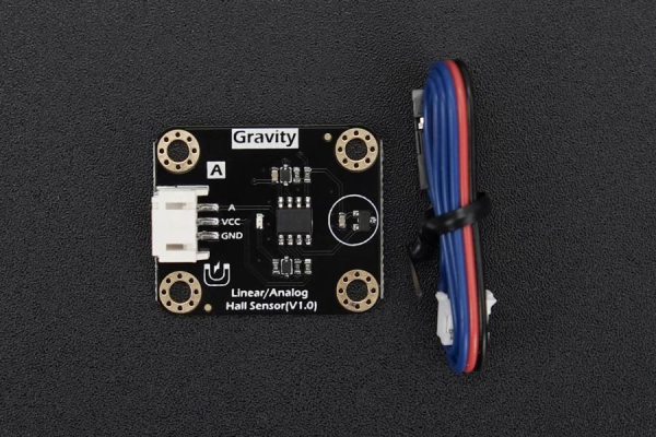 Hall Effect Sensor, Linear, Analog, with ±1200 GS Magnetic Field Range