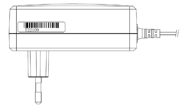 12V, 3A/36W Strømforsyning, POSC12300A-H, side drawing