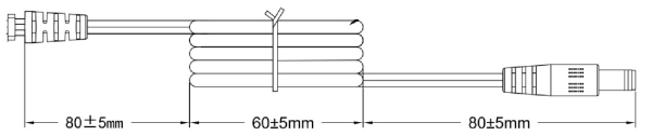 5V, 2A/10W Strømforsyning, ER10W05V, Wire