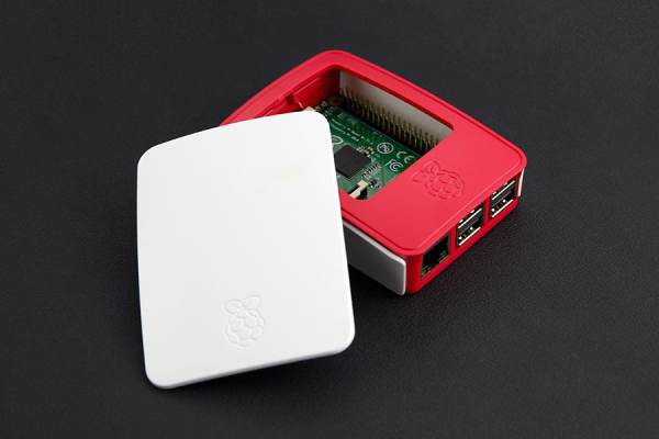 Official Raspberry Pi 3 B Case, Red/White, Snap-Fit, Cut-Outs