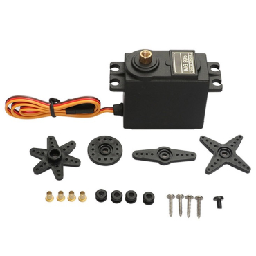 MG995 Servo Motor med 360 Graders Rotation – All Copper Gear, 12kg/cm Stall Torque + tilbehør