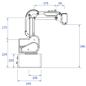 Dobot MG400 Collaborative Robot size
