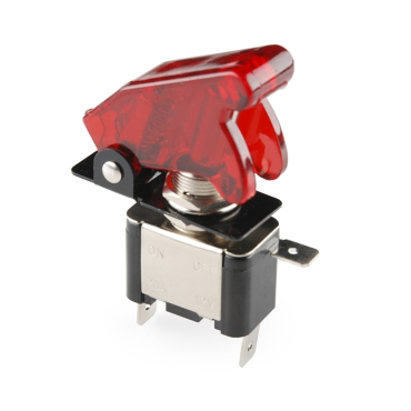 Toggle Switch and Cover - Illuminated (Red)