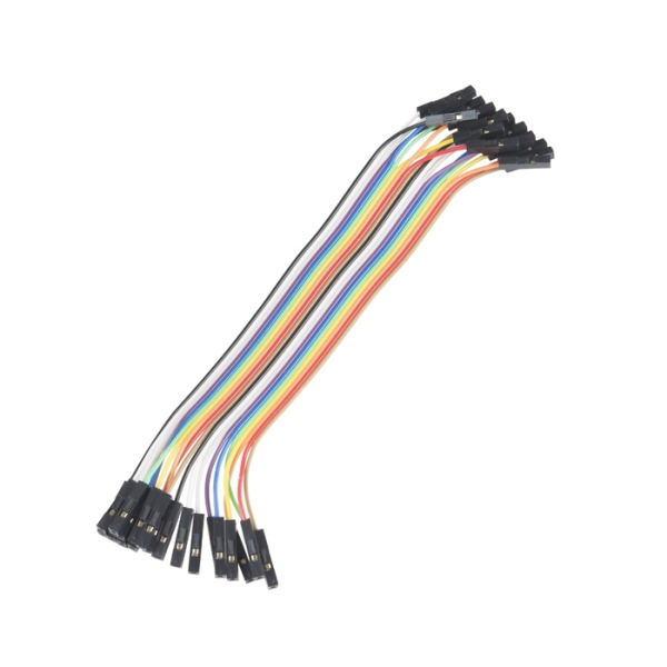 Jumper Wires - Connected 6" (F/F, 20 pack)