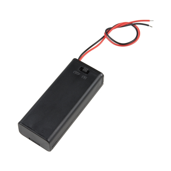 Battery Holder - 2xAAA with Cover and Switch
