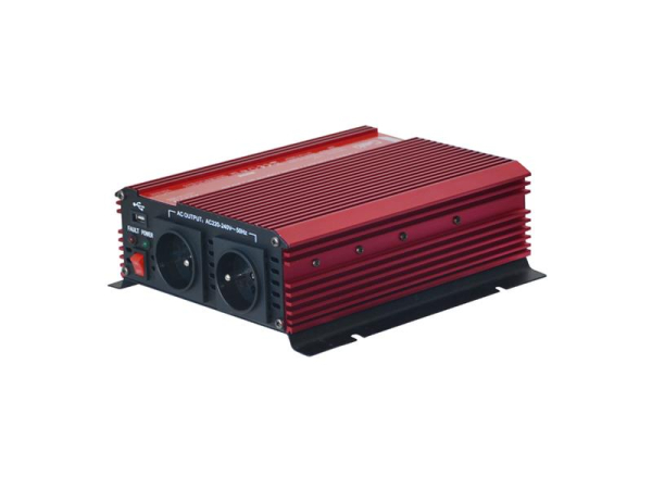 Power inverter GETI GPI 1012 12V/230V 1000W USB