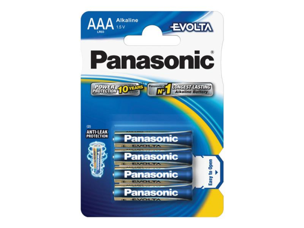 Battery AAA (R03) alkaline PANASONIC Evolta 4pcs / blister