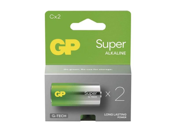 Battery C (R14) alkaline GP Super 2pcs