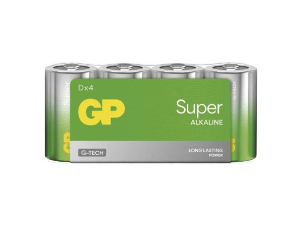 Battery D (R20) alkaline GP Super 4pcs / shrink