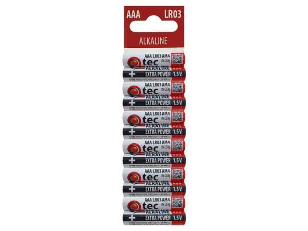 Battery AAA R03/AM4 Extra power alkaline QTEC P1532 12pcs / blister