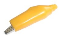 Alligator clip large with a tube yellow