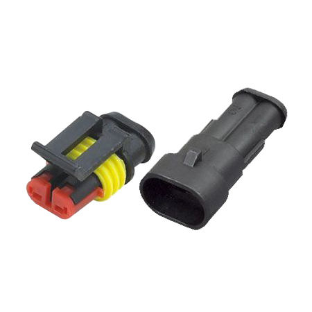 Connector with socket DJ7021-1.5-11 + DJ7021-1.5-21 2P waterproof
