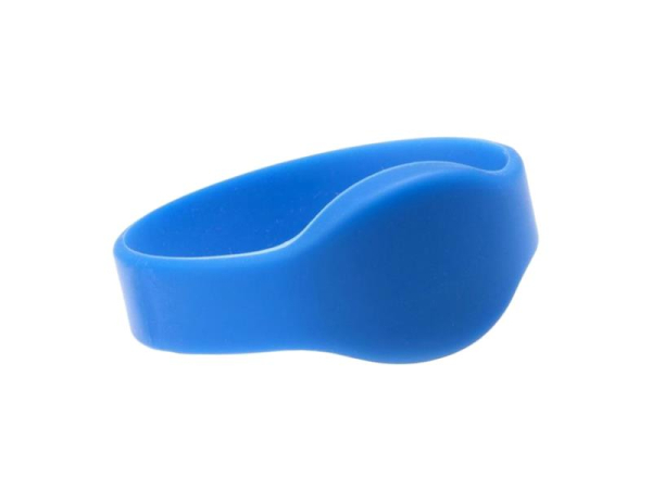 RFID access chip 125kHz, silicone bracelet, blue