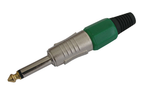 Connector Jack 6.3 mono metal HQ green