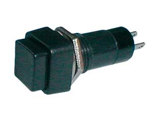 Push-button switch ON-OFF 250V/1A (squared) - black