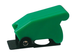 Toggle swich  with protection cover - green