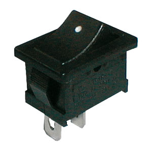 Rocker switch     2pol./2pin  ON-OFF 250V/6A - black