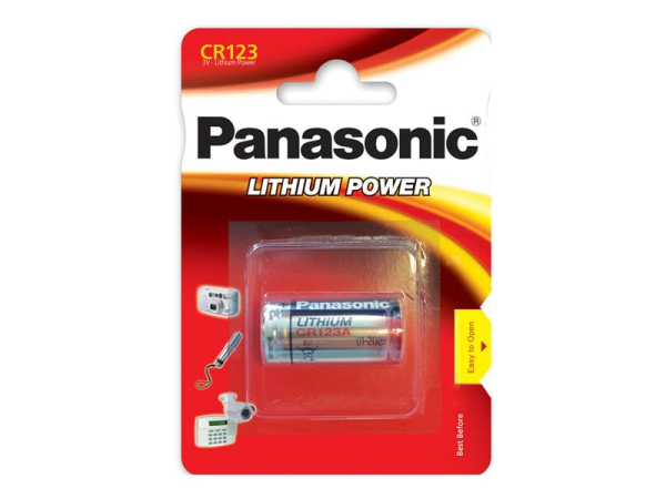 Battery CR123 PANASONIC lithium 1pc / blister