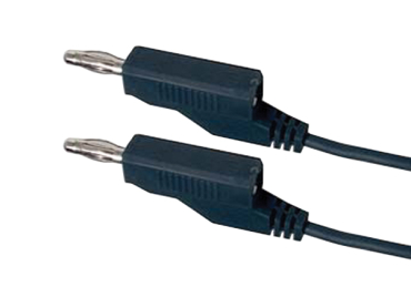 Connecting cable 0.35mm2 / 1m with bananas black HADEX N536